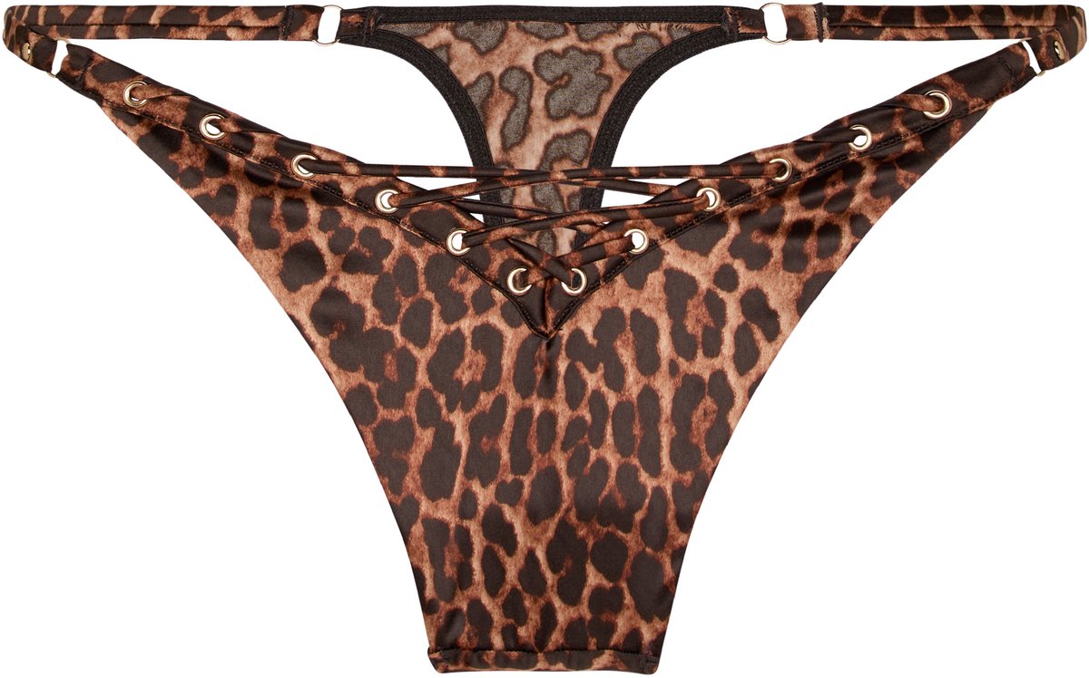 Hunkemöller Highleg Thong Quinn Bruin