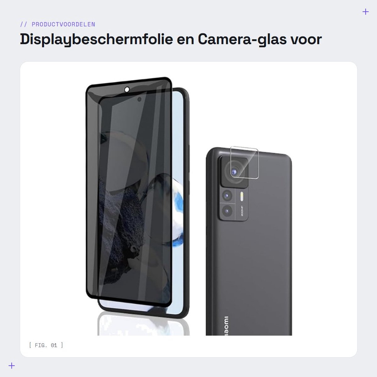 Dailygoods - Displaybeschermfolie en Camera-glas voor Xiaomi 12T Pro