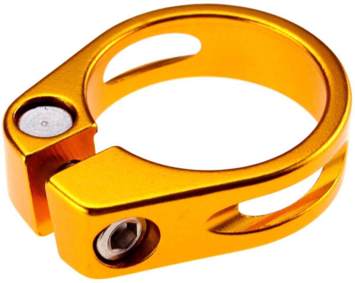 Dailygoods- Zadelpenklem 34,9 mm - Aluminiumlegering - CNC gefreesd/polijst - Roestvrijstalen Bout - Geschikt voor 30,9/31,6 mm zadelpen - Carbon Friendly ontwerp - Fietszadel
