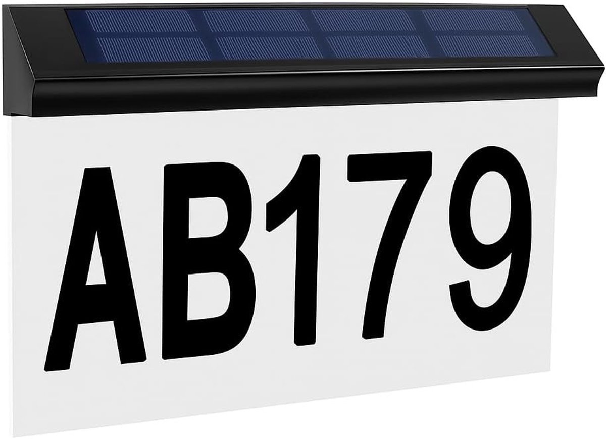 Waterdichte LED Huisnummer Verlichting met 26 Letters en Cijfers voor Buitengebruik, IP65, Muurmontage, Energiebesparend en Duurzaam