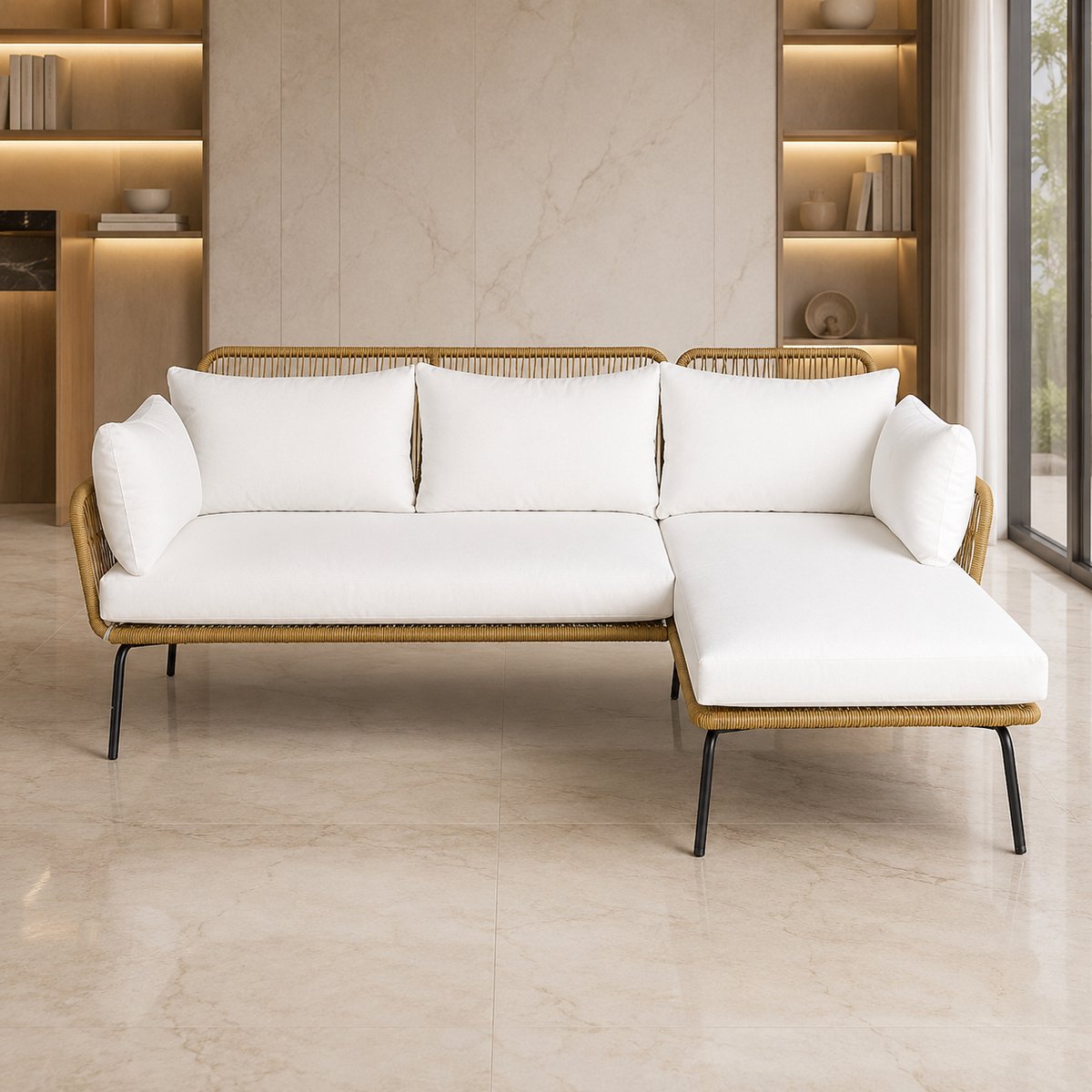 Luxe Rotan Loungeset 3-Delig met - Novihome