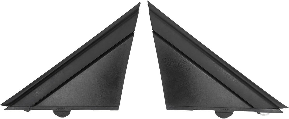 Set van 1 paar deurspiegels, zwarte decoratiecovers voor vervanging van de deurspiegels links en rechts voor Fiat 500 (2012-2017)