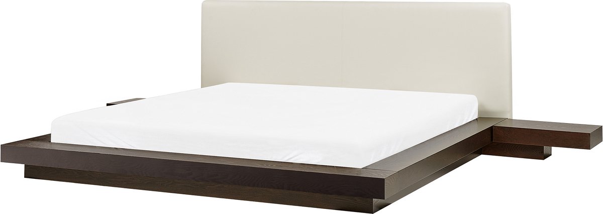Beliani ZEN - Waterbed - Donkere houtkleur - 160 x 200 cm - MDF Bruin