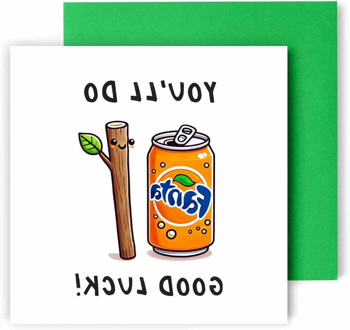 Kaart Goede Wensen - Felicitatiekaart - Nieuw Begin - Uniek Ontwerp - 14.8cm - Oranje