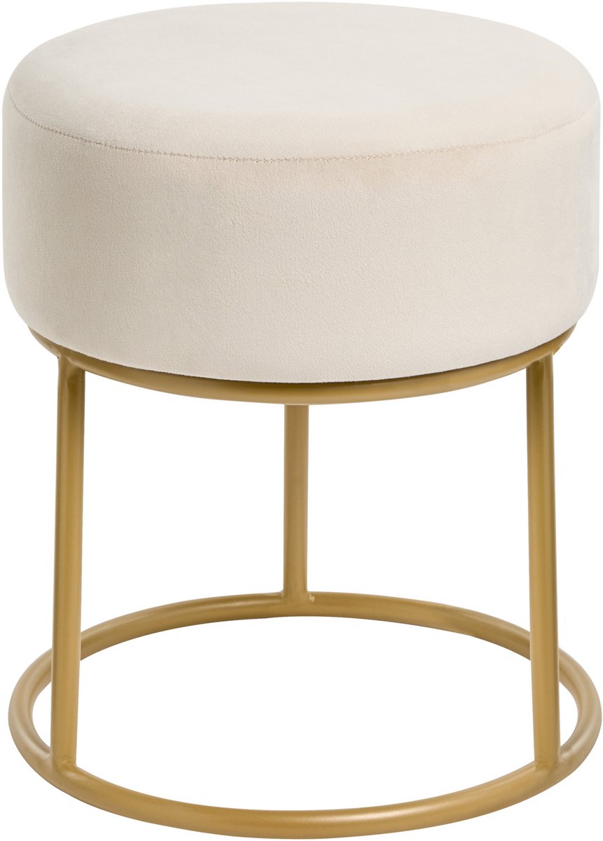 DELCO - Hocker - Lichtbeige - Fluweel