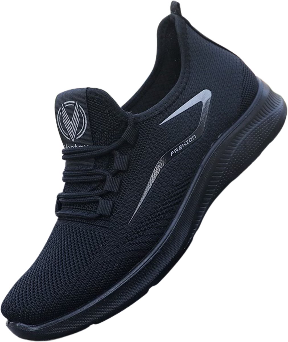 Currero Schoenen Heren Sneakers Comfortabel Wandelschoenen Casual Volwassenen 44.5 Zwart