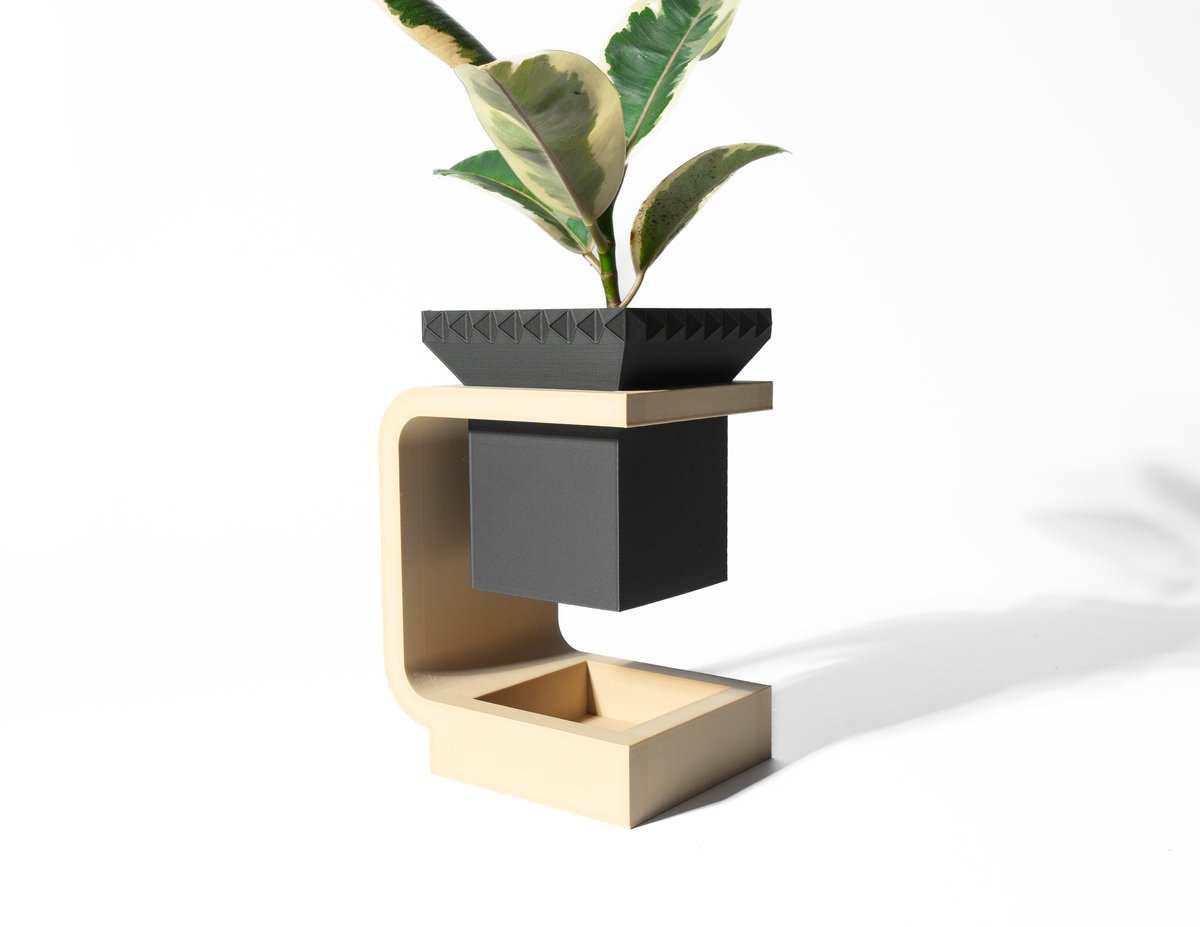 Skushy Daka Bloempot - Moderne Designpot voor Kamerplanten - Sculpturale Plantenpot voor Woonkamer en Kantoor - Premium Woondecoratie
