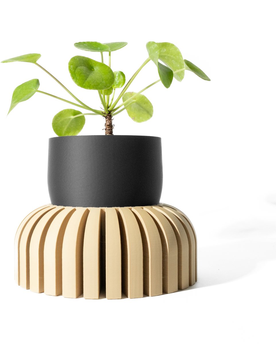 Skushy Karis Bloempot - Moderne Designpot voor Kamerplanten - Sculpturale Plantenpot voor Woonkamer en Kantoor - Premium Woondecoratie