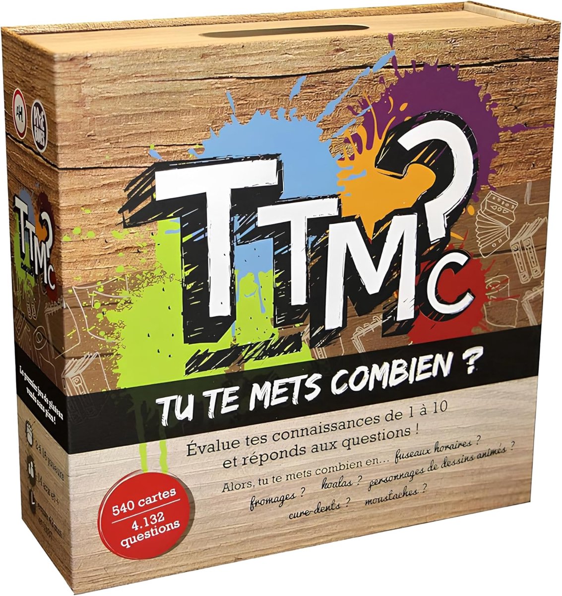 SnelShoppen - CUSTIC Ttmc Bordspel - Leuke Quiz voor 2 tot 16 Spelers - Thema's van 1 tot 10 - Perfect voor Feestjes en Spelletjesavonden - Leeftijd 1