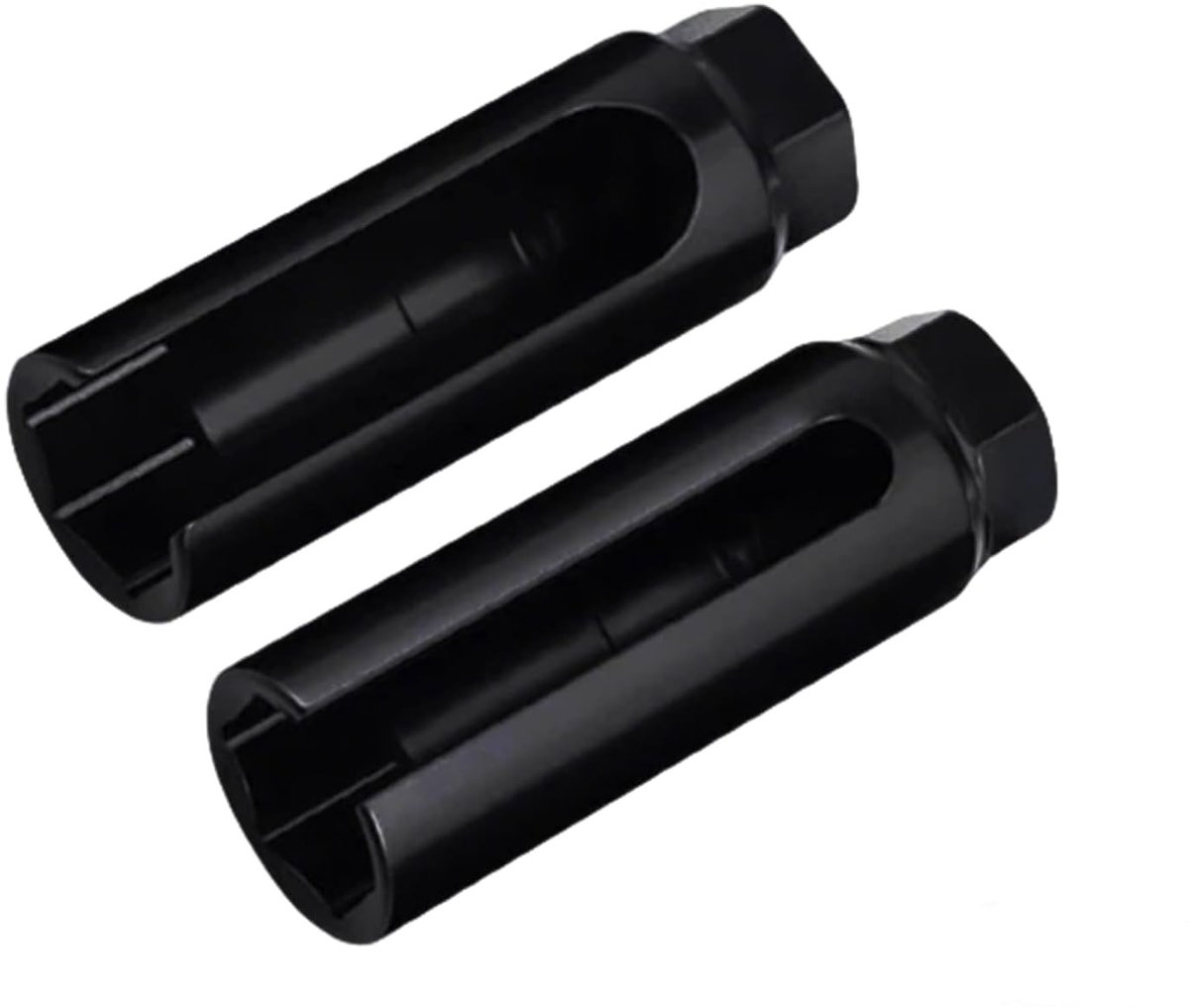 2 Stuks Dopsleutel voor Lambdasondes, O2-Sensor Aansluiting met Zijdelingse Draaduitsparing, 22mm, Geschikt voor Auto's en Voertuigen, Ideaal voor Installatie en Onderhoud