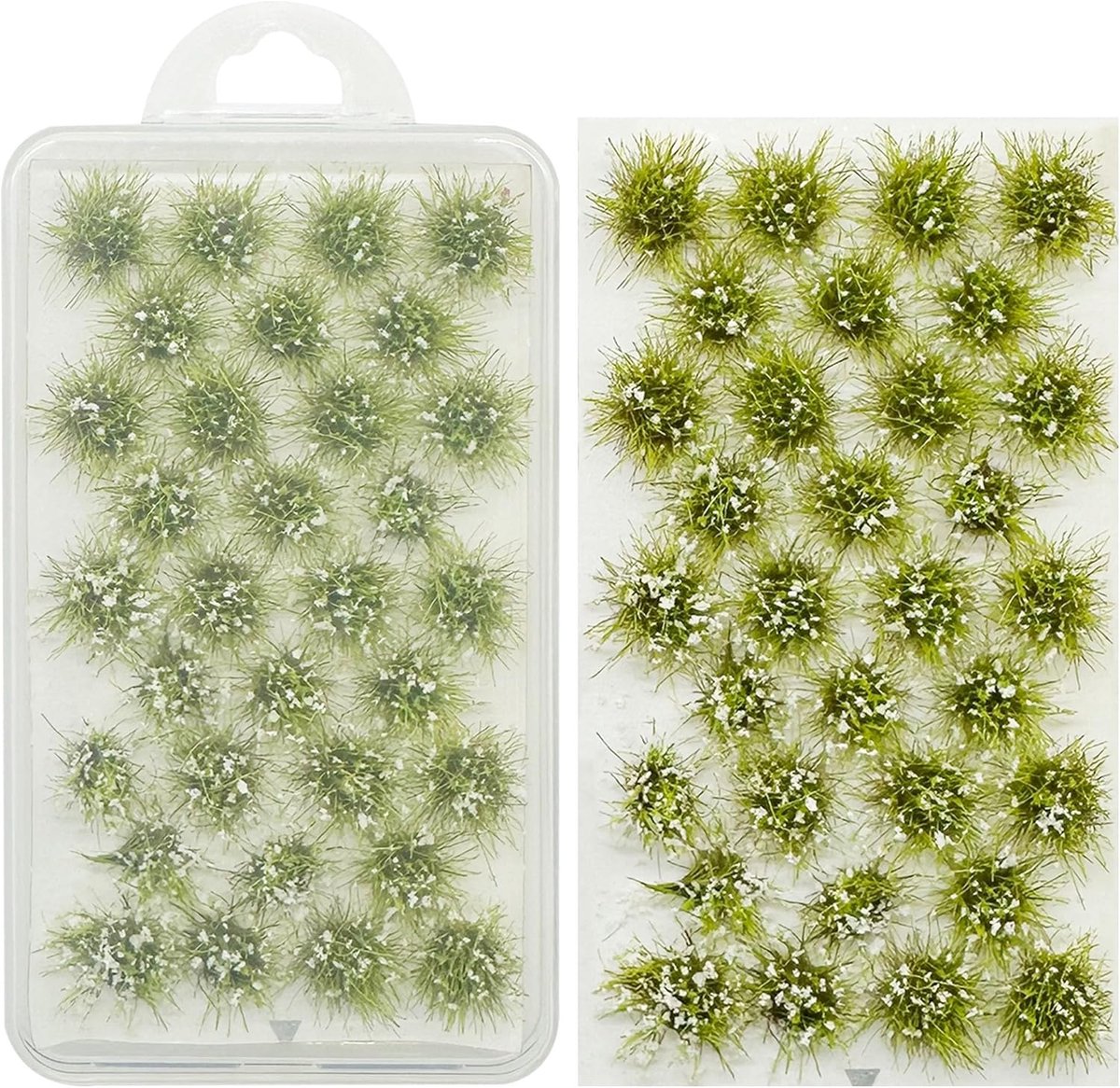 SnelShoppen - 32PCS Kunstgras Set voor Modelbouw - Nylon Tuinen, Bloemenclusters, DIY Landschap, Spoorweg Decoratie, Natuurlijke Uitstraling