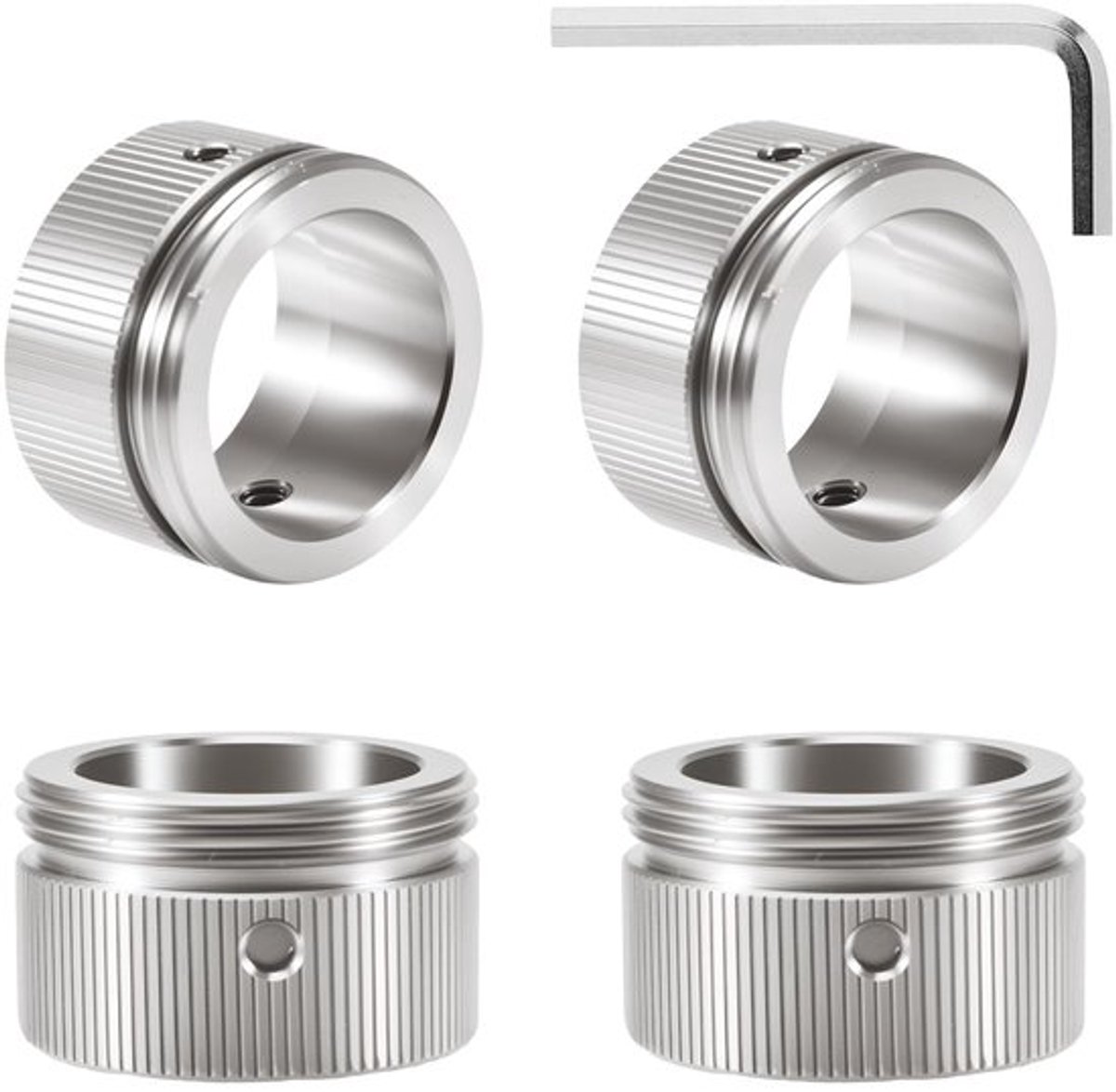 Set van 4 Roestvrij Stalen Verwarmingsventieladapters M30 x 1,5