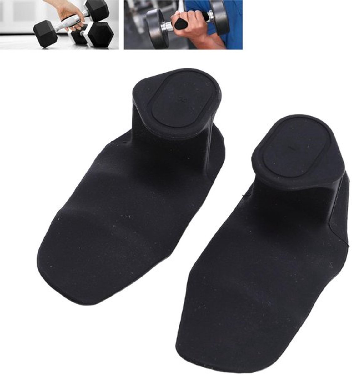 YUYTE Gewichtheffen Grip Gym Grips Training Grip Anti-slip Rubber voor Bodybuilding Krachttraining Deadlifts met Lichtgewicht Getextureerde Rubber Universele Maat