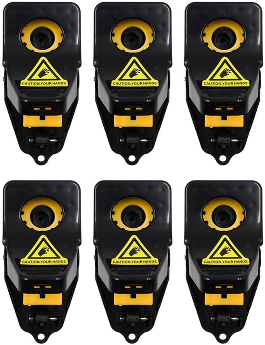 Muizenvanger 6-pack - Zware, zeer gevoelige muizenvallen - Herbruikbare muizenval - Effectieve knaagdiervanger - Voor binnen/buiten - Gemakkelijk schoon te maken