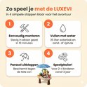 Stappenplan voor het opzetten en gebruiken van de water- en zandtafel met parasol.