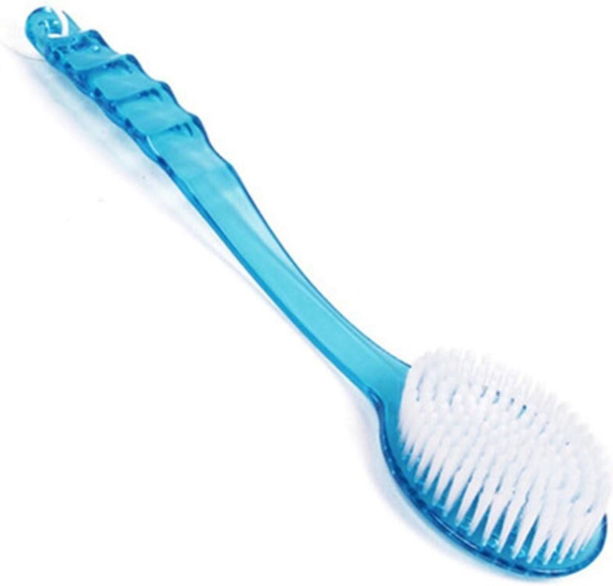 SnelShoppen - Badborstel met Lange Handgreep en Scrubber - Rugborstel - Doucheborstel - Transparante Random Kleur - Massageborstel voor Bad en Douche