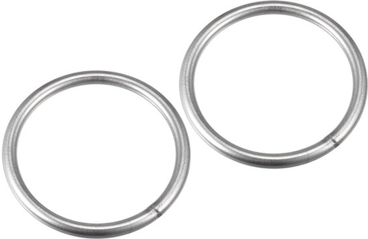 2 Stuks 304 Roestvrij Stalen O-Ringen 120 mm voor Hangende Objecten