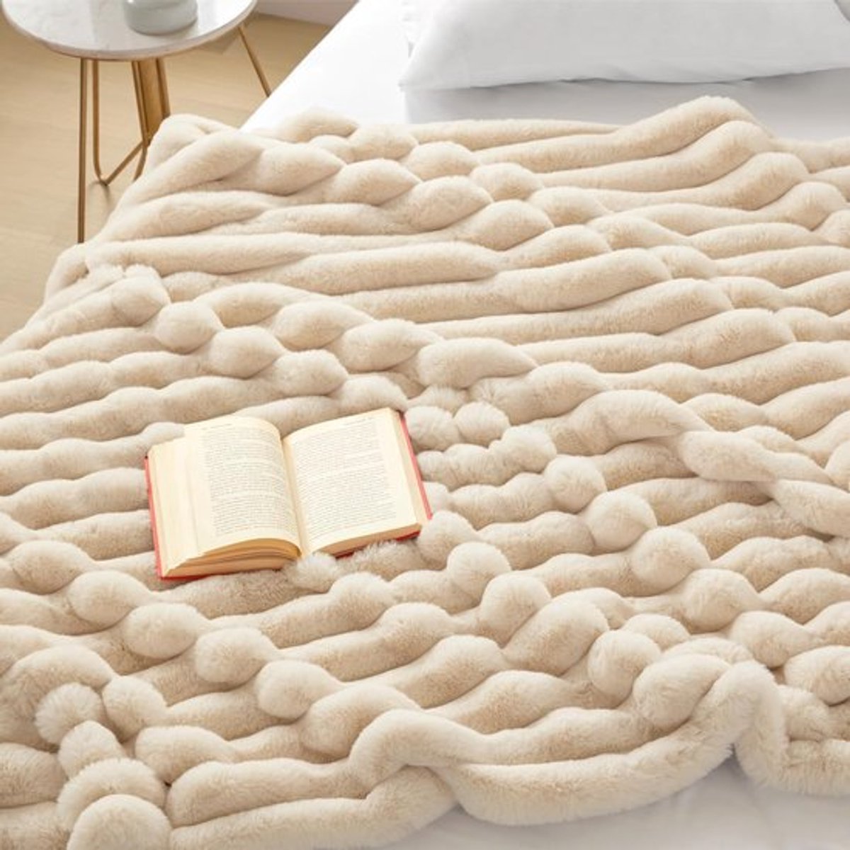 Knuffeldeken Elektrisch - Pluizige Deken - Zachte Flanellen Deken - Dikke Woondeken - 130 x 150 cm - Warmte en Comfort - Pluche Deken
