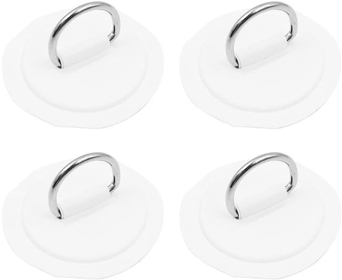 - Rubberboot D-Ring - Accessoireset voor Kajak - Wit - Ronde Pad/Patch - Duurzaam en Corrosiebestendig - Voor Watervoertuigen