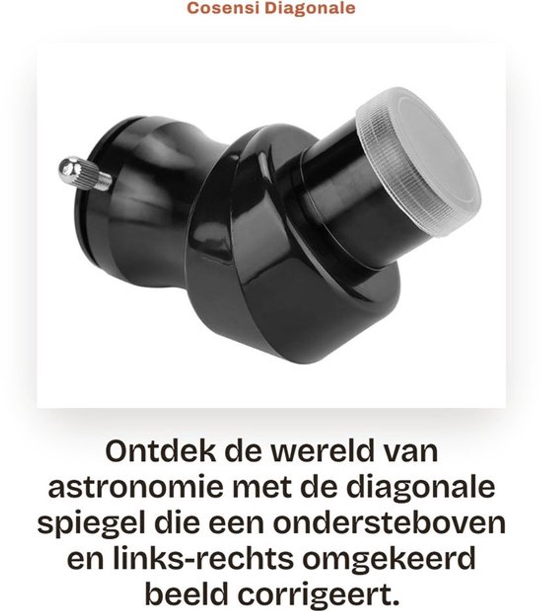 Diagonale Spiegel - Correctie Ondersteboven Beeld - 1,25 Inch Telescoopoculair - Kunststof Behuizing - Optische Glazen Lens - 45 Graden Hoek - Telescoop