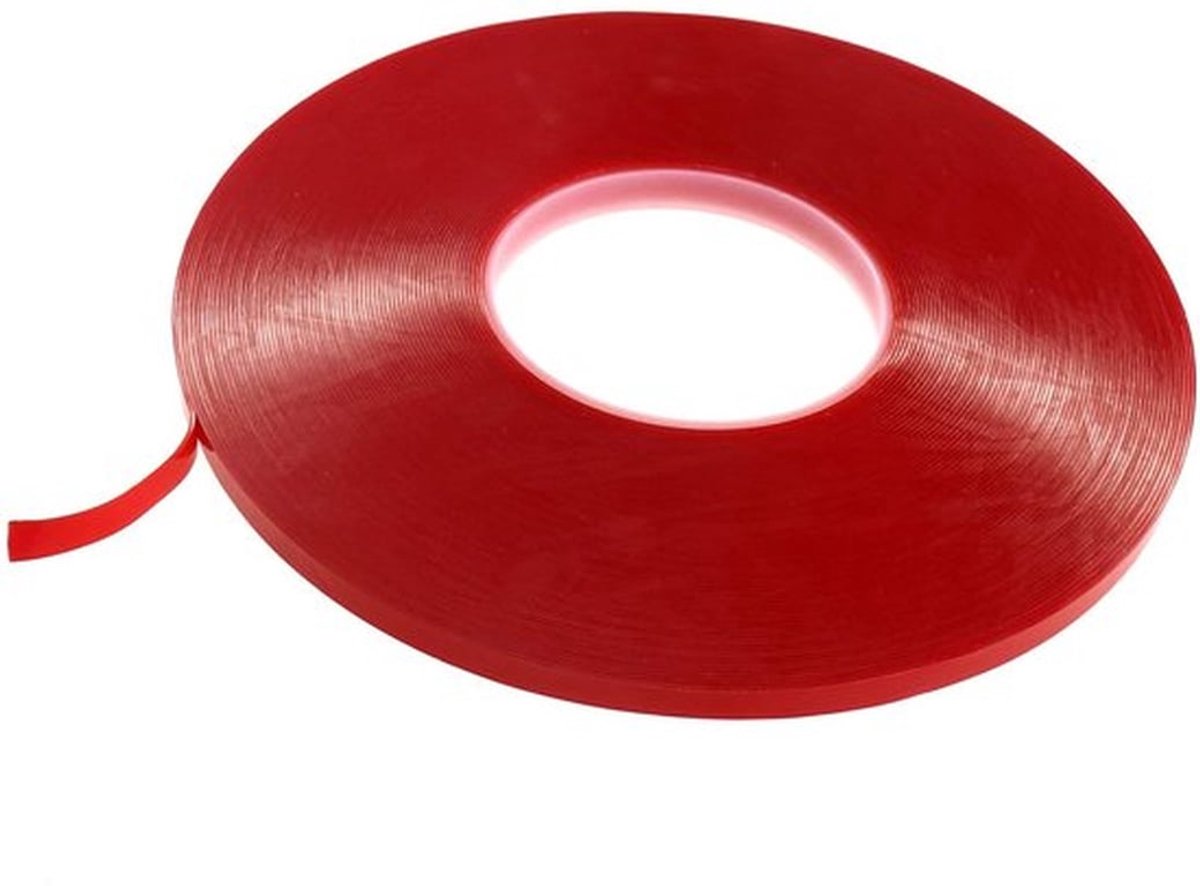 Acryltape Extra Sterk - Dubbelzijdig Tape - 6mm x 33m - Weerbestendig - Voor LED Strip Montage - Hoge Hechting - Dubbelzijdige Tape
