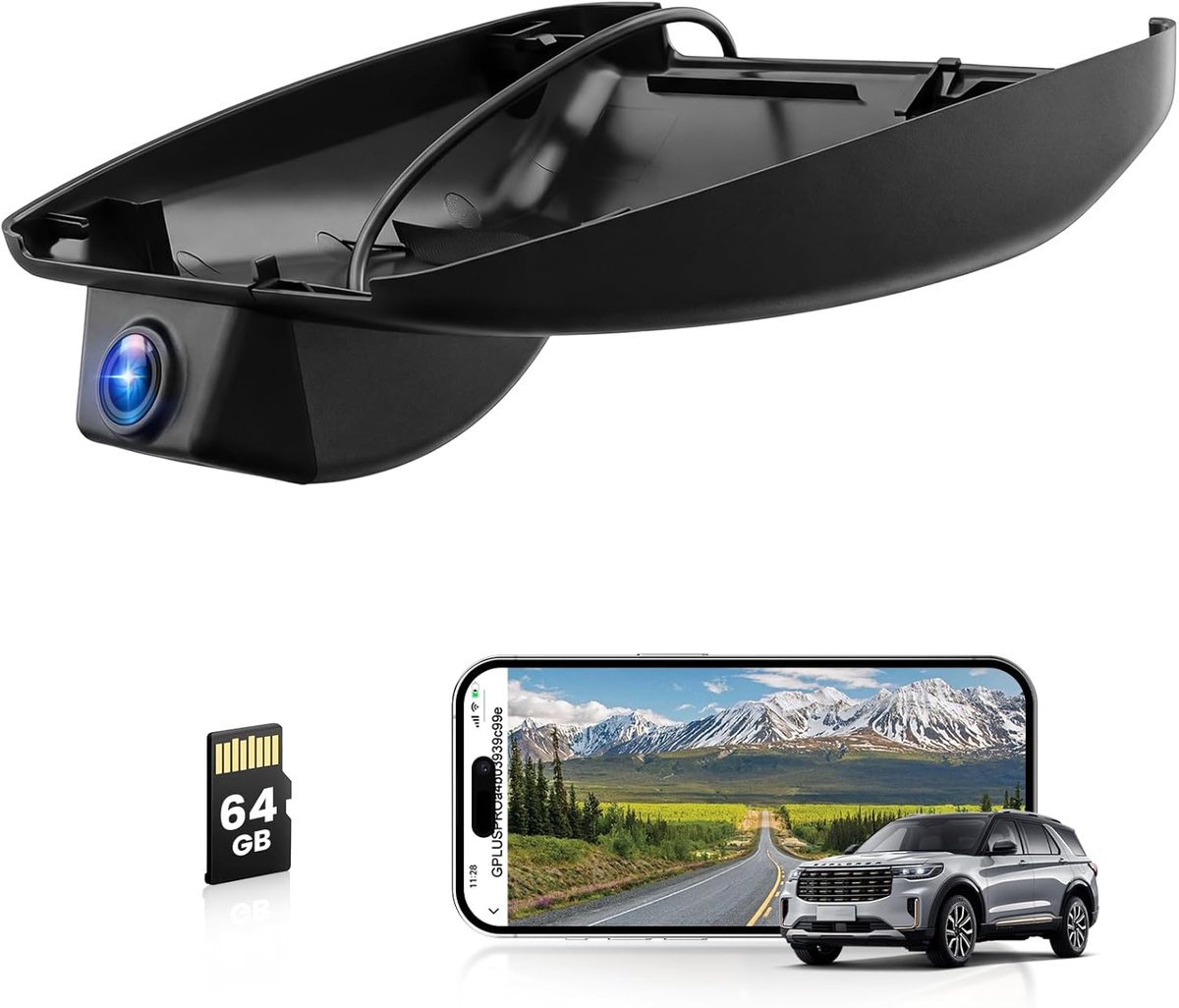 SnelShoppen - Auto Dashcam 4K Ultra HD voor Mazda CX-5 2019-2025 & CX-9 2020-2024, G-sensor, Wifi, Bewegingsdetectie, 64 GB SD-kaart