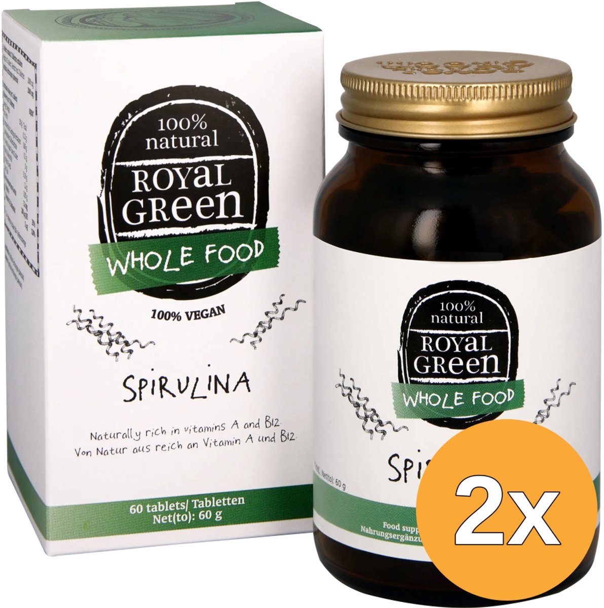 2x Royal Green Spirulina (60 tabletten)