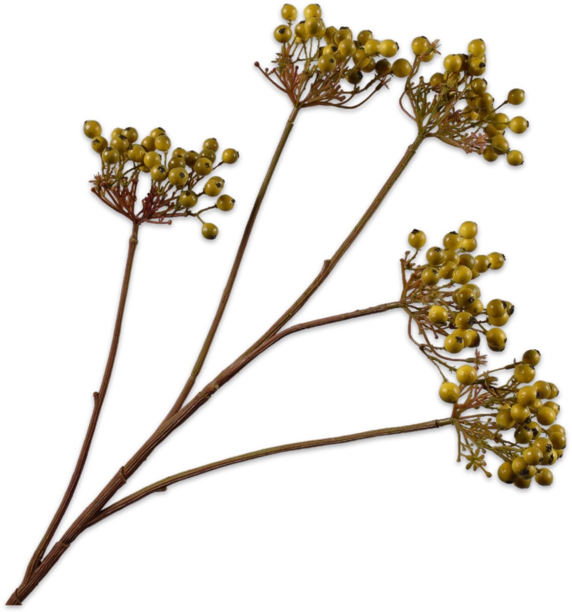 Silk-ka Kunstbloem-Zijden Bloem Bessentak Groen 79 cm