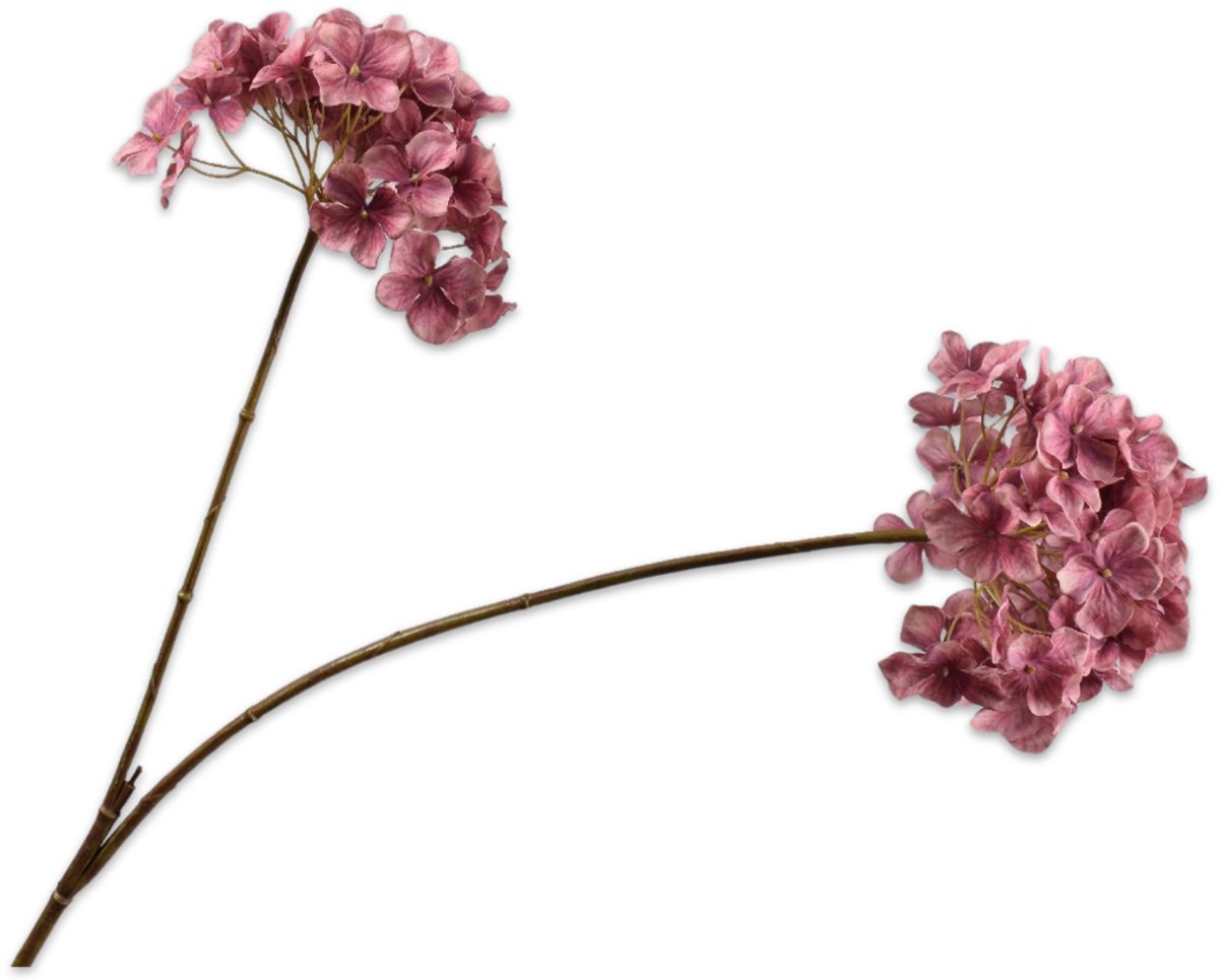 Silk-ka Kunstbloem-Zijden Bloem Hortensia Tak Roze 85 cm