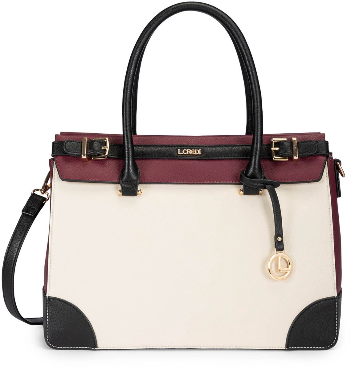 L.CREDI handtas schoudertas Solivette Hand Bag Cherry Shade mix veelkleurig