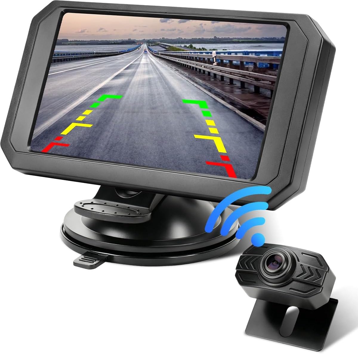 SnelShoppen - Draadloze Achteruitrijcamera Kit voor Auto, Van, Truck, SUV - Hoge Resolutie Omgekeerde Camera met Nachtsicht, 170° Hoek, Eenvoudige Ins