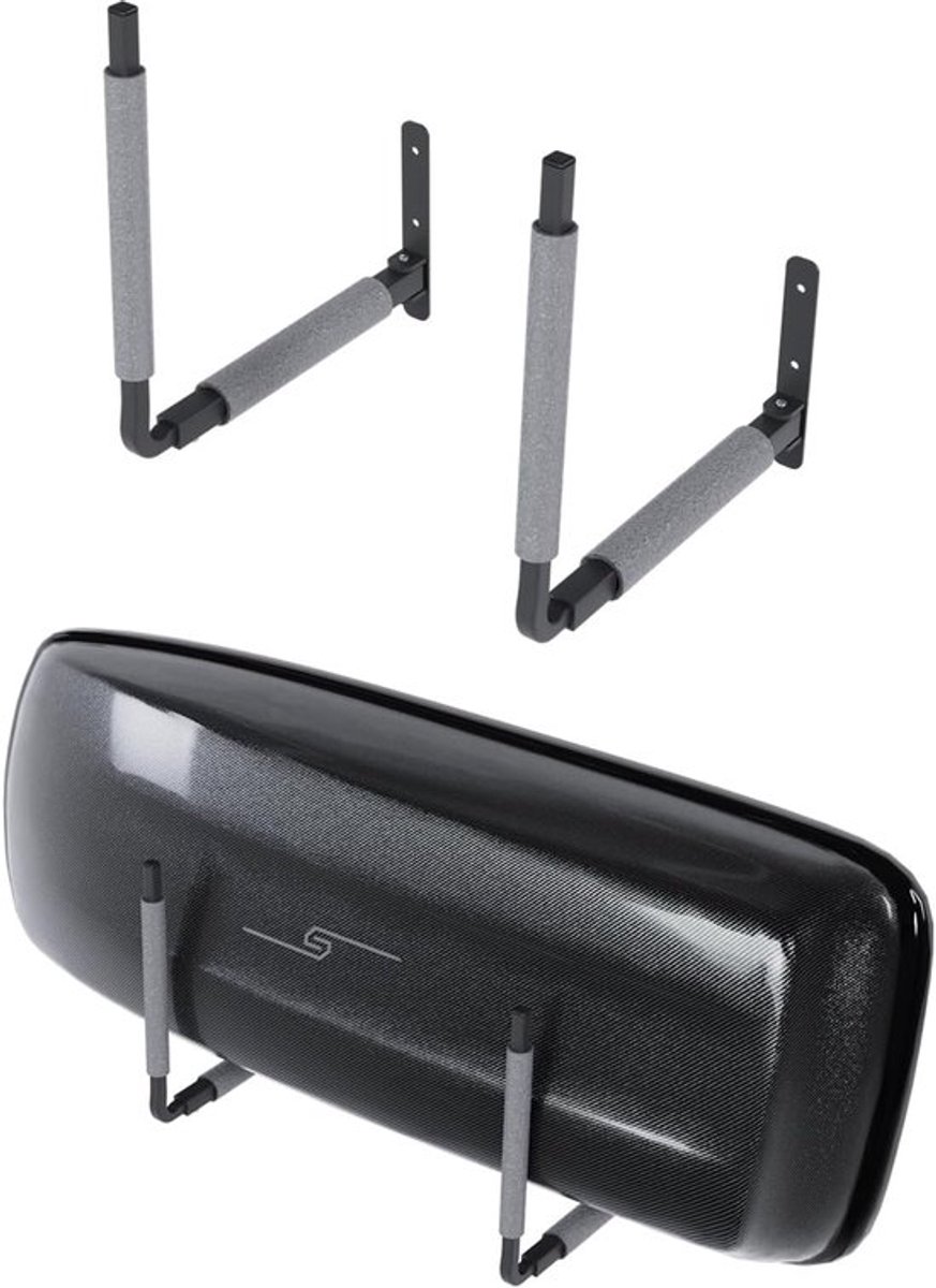 SnelShoppen - ISUP Roof Box, Verstelbare Wandbeugel 33-57 cm, Grijs, Opslag voor Ski's, SUP, Tuin Gereedschap, Sportuitrusting, Garage en Werkplaats