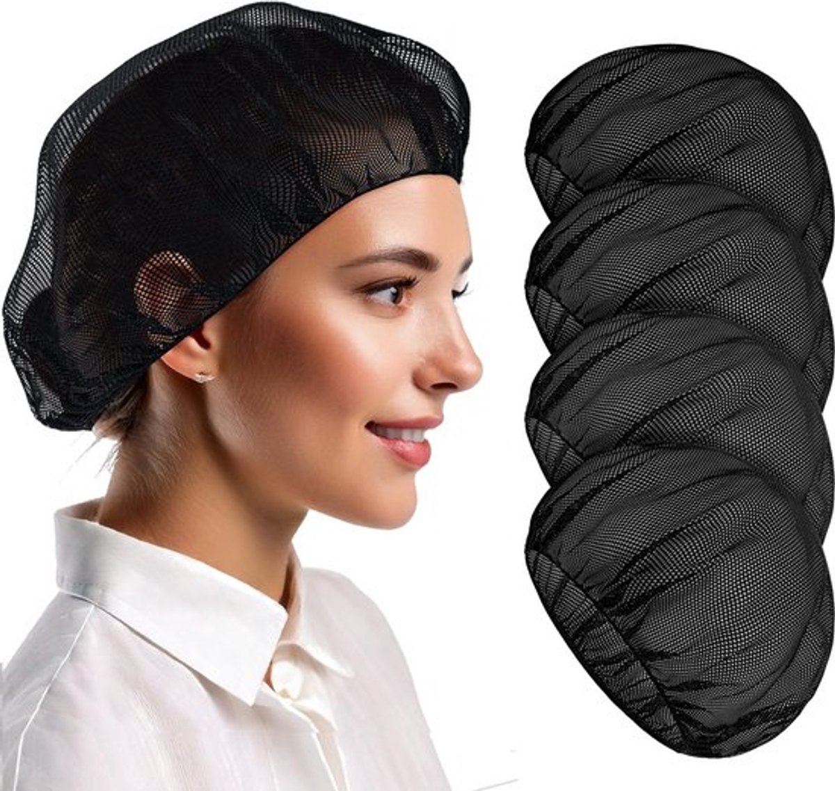 Haarnet 4 stuks - Verstelbare Kookmuts - Uniseks - Herbruikbaar - Wasbaar - Ademend Polyester - Koksmuts