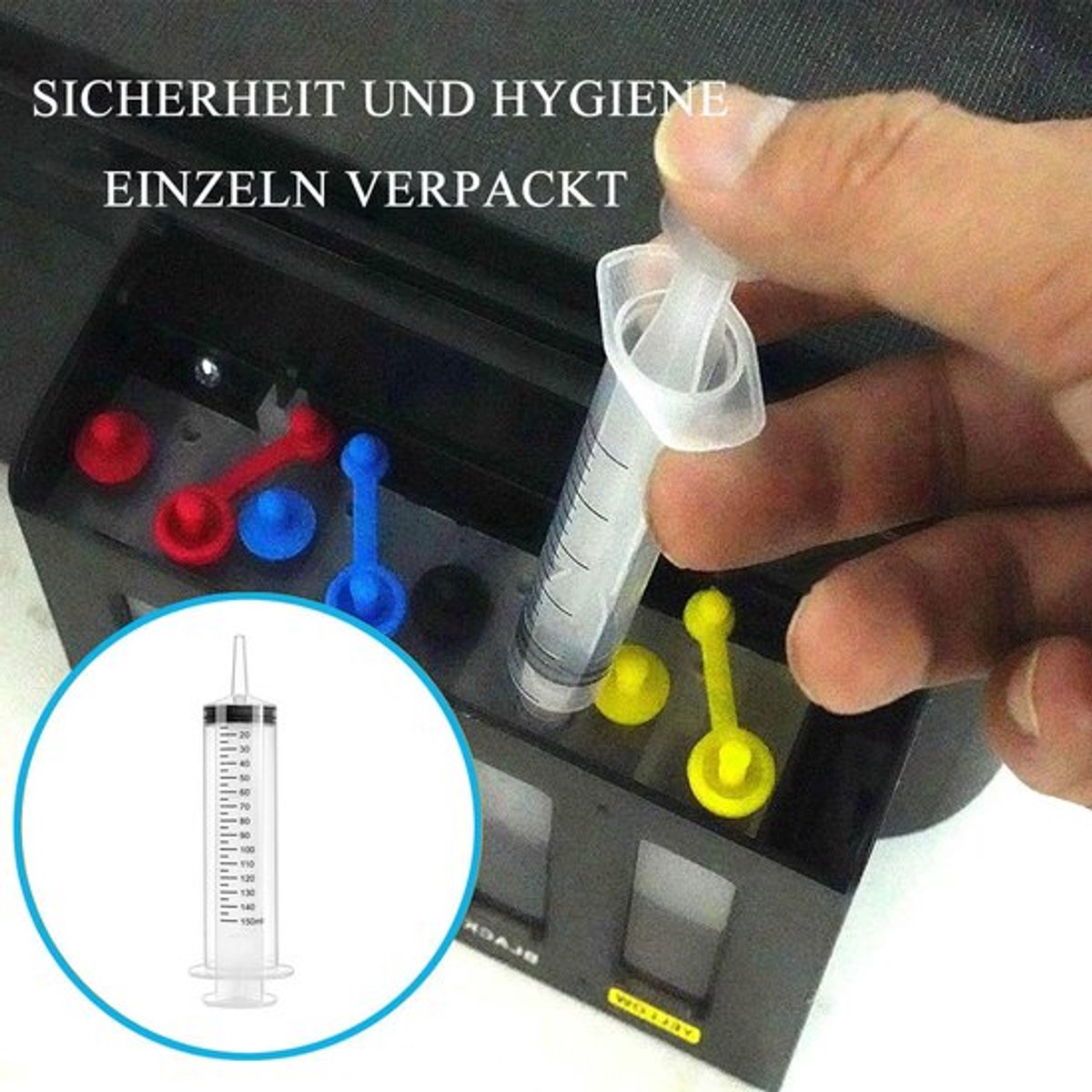 Spuit 150 ml - Hoge kwaliteit - Duidelijke meetmarkeringen - Veilig kunststof - Geschikt voor diervoeding - Eenvoudig te bedienen - Vloeistofspuit