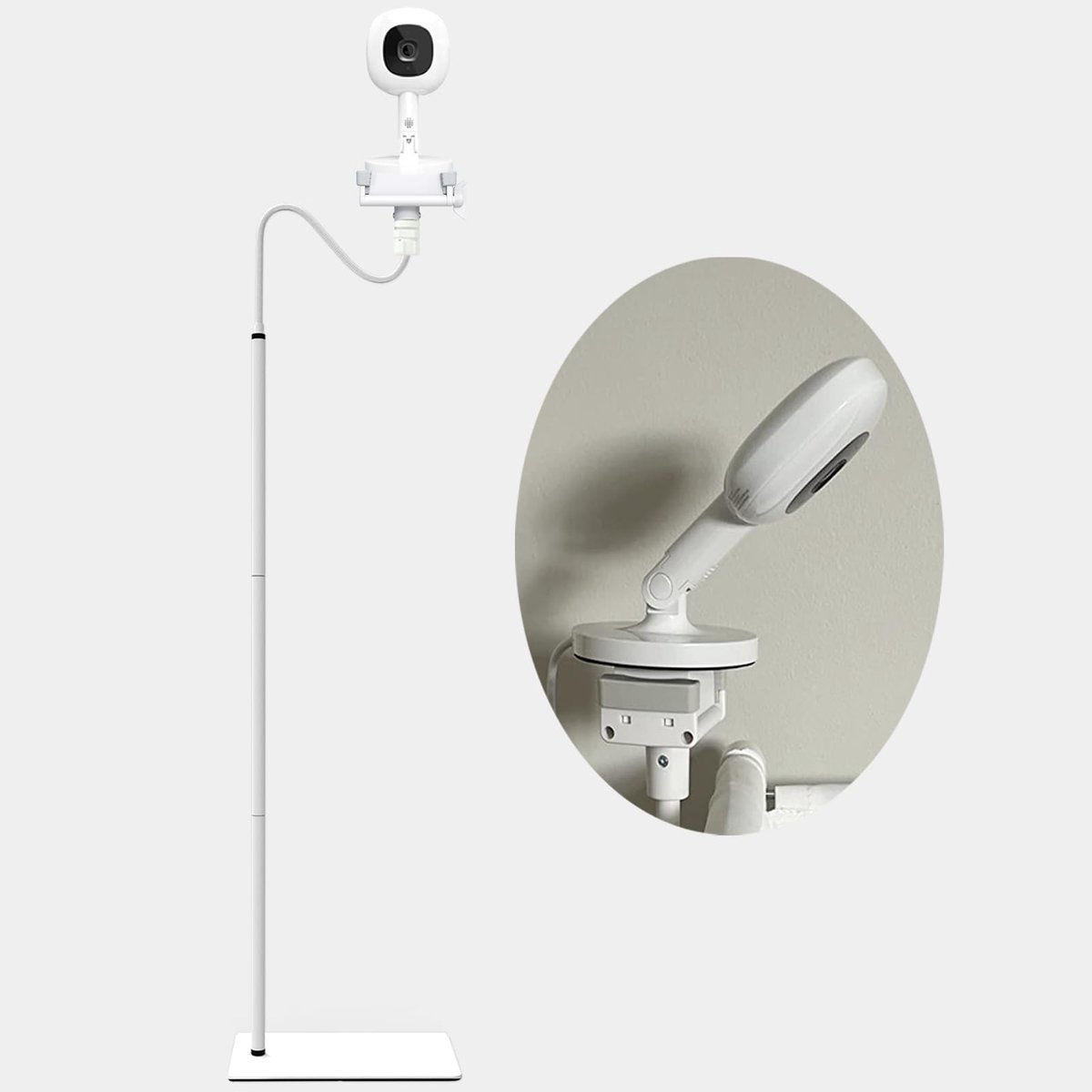 SnelShoppen - EYSAFT Babyfoonhouder Babycamera Vloerstandaard met Klem - Flexibele Houder voor Babykamer - Compatibel met de meeste Babyfoons - Ideaal