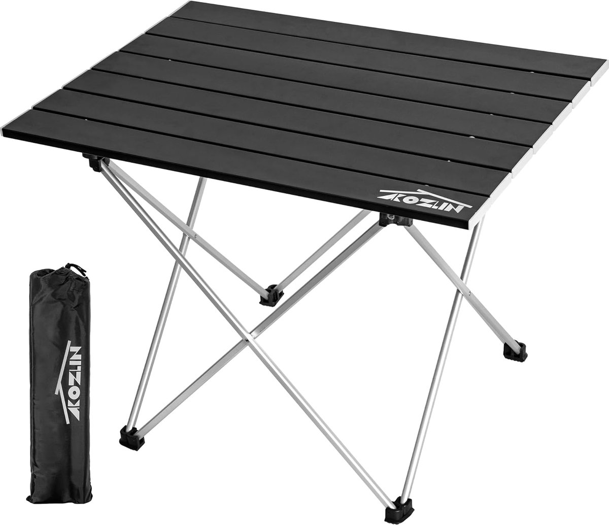 SnelShoppen - Opvouwbare Campingtafel - Lichtgewicht Aluminium Vouwtafel voor Picknick, Strand, Tuin en Camping (M) - Inclusief Draagtas - Duurzaam en