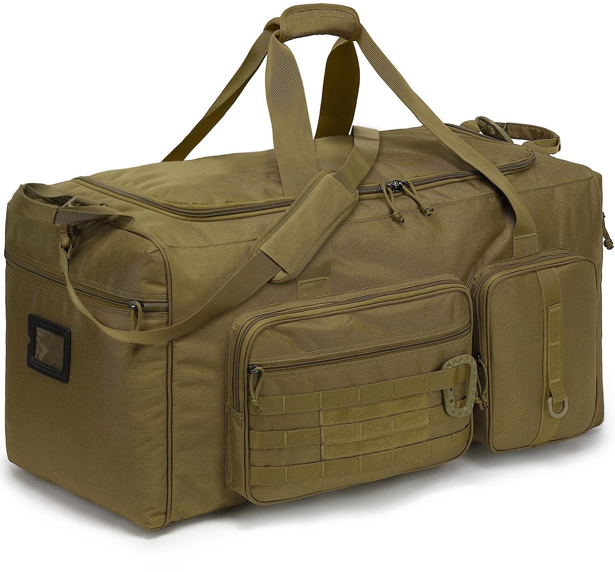 SnelShoppen - 120L Reizen Plunjezakken voor Mannen Heavy Duty Camping Duffle 80cm Extra Grote Sport Holdall Tas XL Bruin voor Reizen, Camping, Sport,