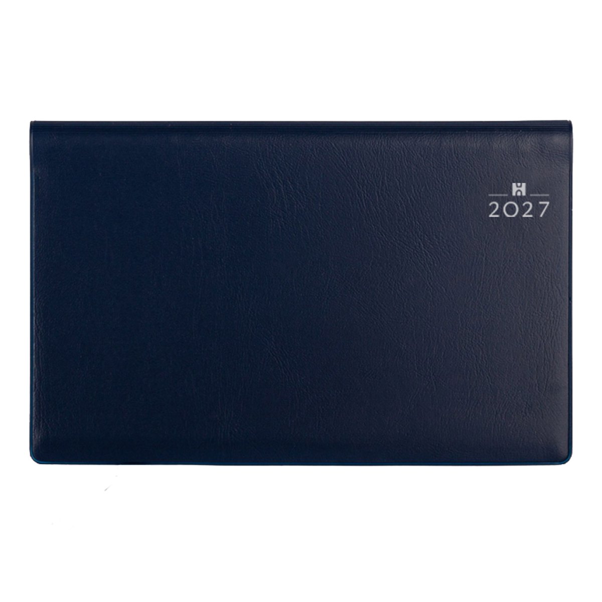Castelli - Zakagenda H44 Parma 2027 - 1 week over 2 pagina's - formaat 8.9x15.3 cm liggend - wit papier - met spiraalbinding - 6-talige uitvoering - Made in Italy - ingestoken in pvc omslag blauw