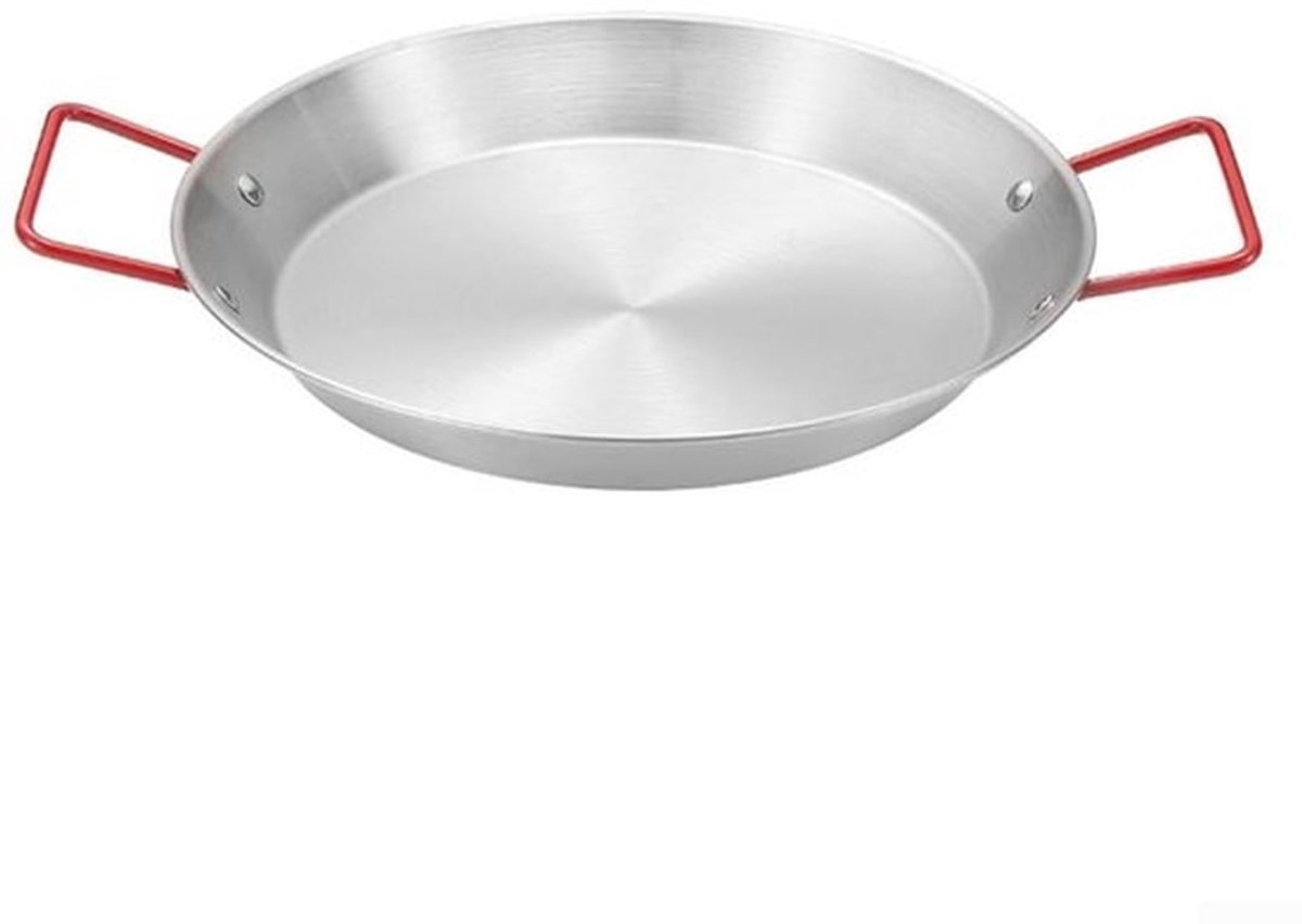 Zeevruchtenpan Roestvrij staal - Draagbare Paellapan - Antiaanbaklaag - Kookplaat - Snackbak - 20 cm