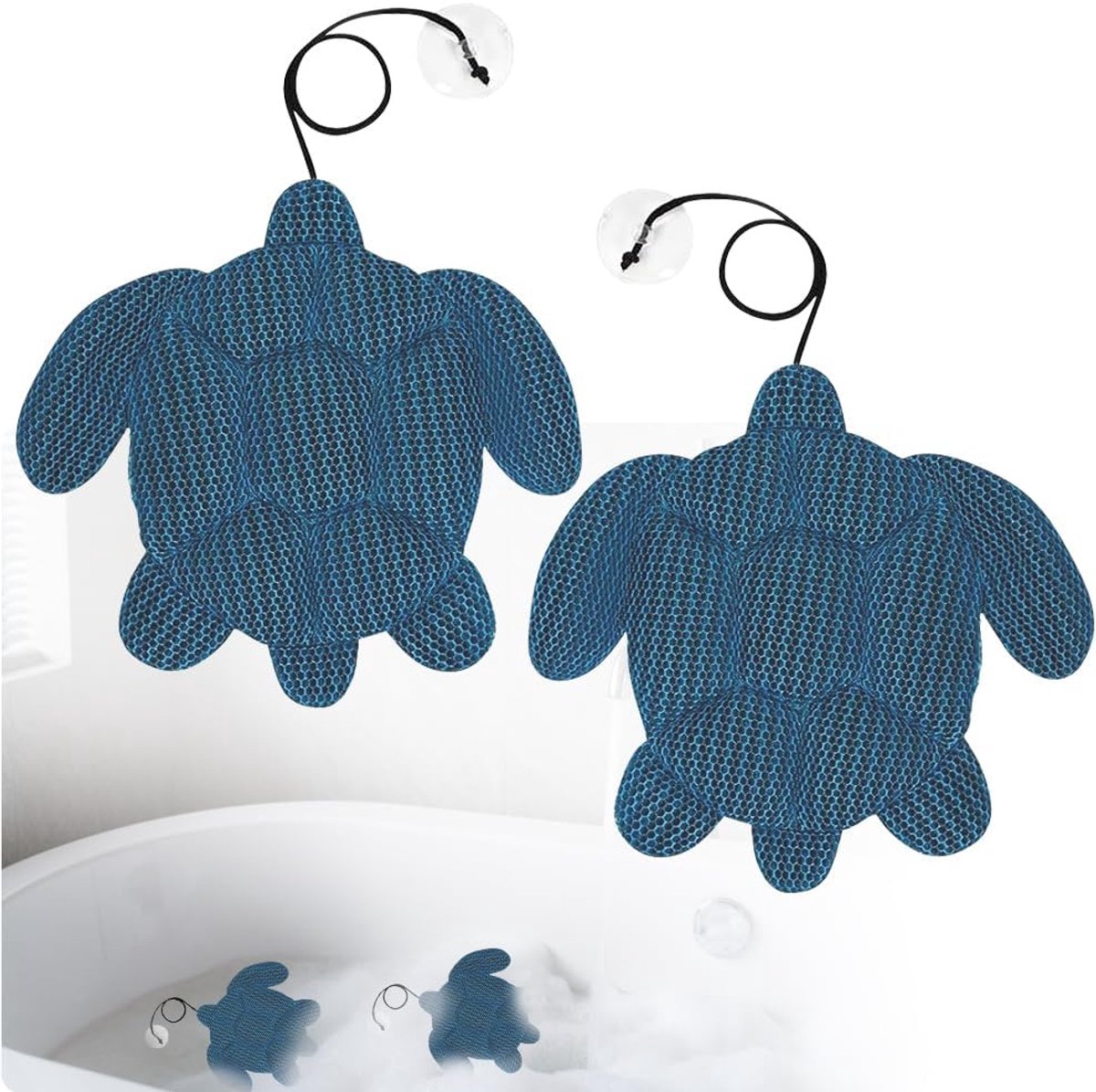 SnelShoppen - 2x Whirlpool Schuim Absorber, Herbruikbare Olieabsorberende Spons voor Hot Tub en Zwembad, Zee Schildpad, Ideaal voor Schone Waterervari