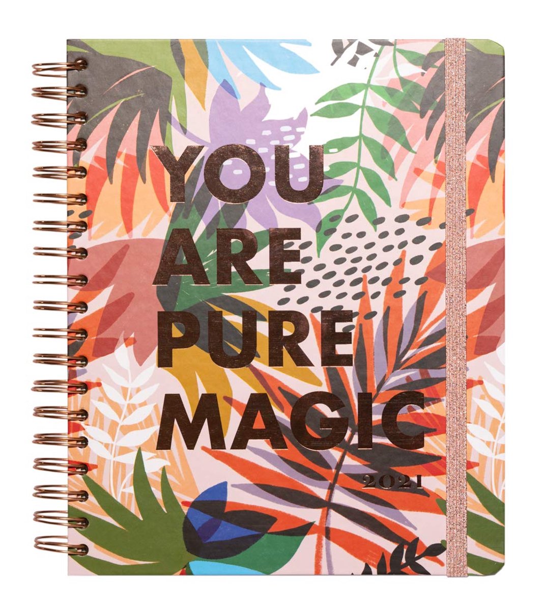 SnelShoppen - Weekkalender 2020 2021 Spiraalplanner Groot 21 x 25 cm You Are Pure Magic Weekplanner voor Organisatie en Planning