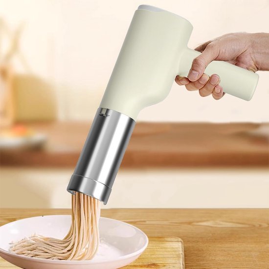 Elektrische Pastamaker - Noodle Maker - Thuis Pasta Maken - Draadloos en Draagbaar - 5 Vormen - Zilver — afbeelding 3