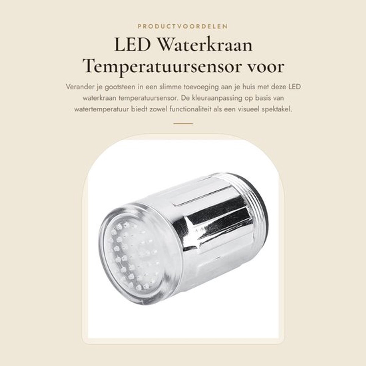 LED Waterkraan Temperatuursensor voor Keuken en Badkamer