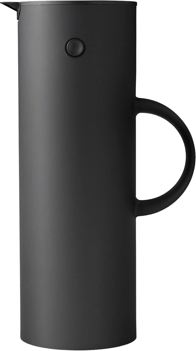 SnelShoppen - Em77 Vacuümkan 1 L Zwart, Isolatiekan, Thermoskan, Stijlvolle Koffiekruik voor Thuis, Keuken, Feest, Camping, Duurzaam Design