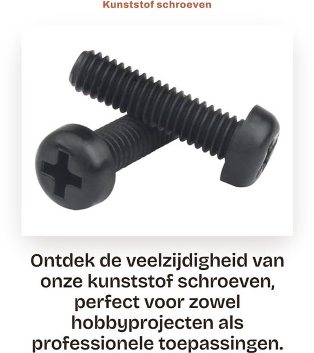 Schroeven Kunststof - M5 x 30 mm - 30 Stuks - Hoogwaardig Nylon - Lichtgewicht - Niet-magnetisch - Kopdiameter 5,3-18,3 mm