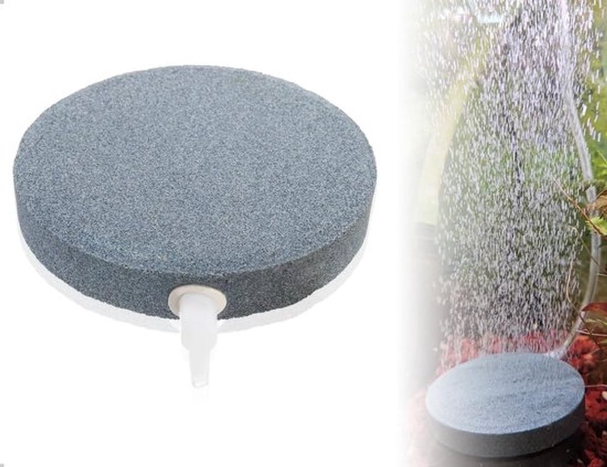 Luchtdiffusiesteen met hoge dichtheid - Luchtdiffuser - Aquariumaccessoire - 10 cm diameter - Duurzaam - Verhoogt zuurstofgehalte