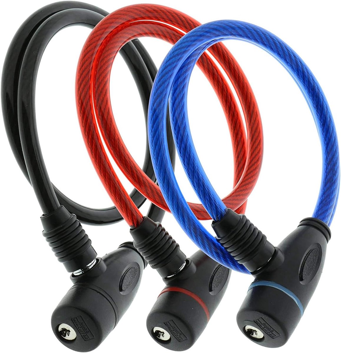SnelShoppen - Spiral Lock Anti-Diefstal Slot 60 cm - Stalen Kabel met Plastic Coating - Fietsslot, Scooter Lock, Inclusief 2 Sleutels - Veilig en Betr