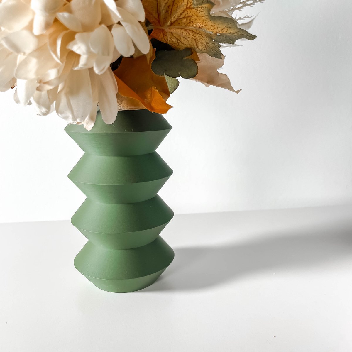 Skushy Vaas Huso - Geschikt voor Bouwbloemen - Japandi Designvaas voor Droogbloemen en Kunstbloemen - Sculpturale Decoratieve Vaas - Moderne Woondecoratie