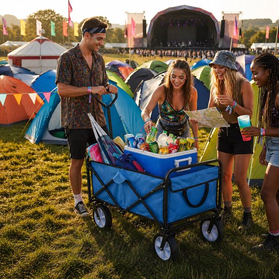All-terrain festival- en Stranddranktrolley Blauw — afbeelding 4