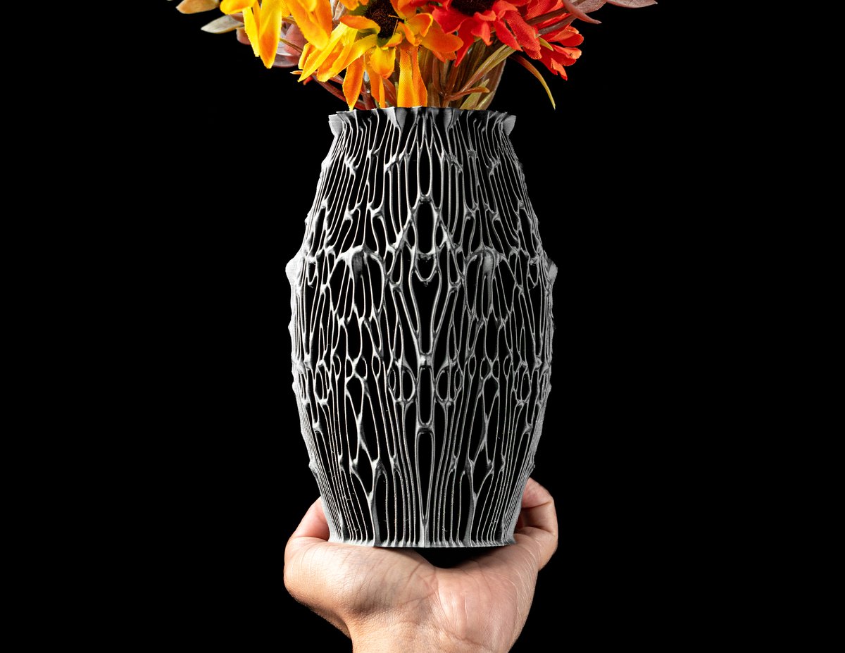 Skushy Vaas Orlena - Geschikt voor Bouwbloemen - Japandi Designvaas voor Droogbloemen en Kunstbloemen - Sculpturale Decoratieve Vaas - Moderne Woondecoratie